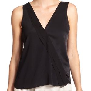 Ramy Brook - Black Vera Silk Surplice Blouse